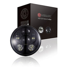 Carica l'immagine nel visualizzatore di Gallery, Wisamic 5-3/4 5.75 pollice LED Headlight compatibile con Harley Davidson nera - Ilgrandebazar