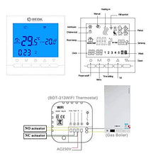Carica l'immagine nel visualizzatore di Gallery, Beok Termostato Wifi, Confezione da 1 pz, Blue Backlight