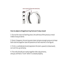 Carica l'immagine nel visualizzatore di Gallery, Orecchini a Cerchio Donna in Argento Sterling 925 Placcato Oro con Bianca