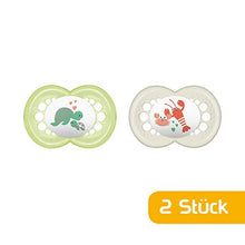 Carica l'immagine nel visualizzatore di Gallery, MAM 661723, Set di Ciucci in Silicone, 6 - 16 Mesi, 2 pz., Bianco/Verde
