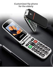 Carica l'immagine nel visualizzatore di Gallery, Cellulare per Anziani a Conchiglia con Tasti Grandi Funzione SOS Schermo Nero - Ilgrandebazar