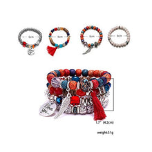 Carica l'immagine nel visualizzatore di Gallery, Bracciale a Più Strati Della Boemia, Set di Braccialetti Retrò, Bracciale...