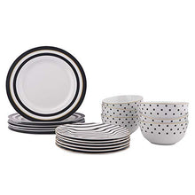 Carica l'immagine nel visualizzatore di Gallery, AmazonBasics - Servizio di piatti per 6 persone, 18 Eleganza Contemporanea - Ilgrandebazar