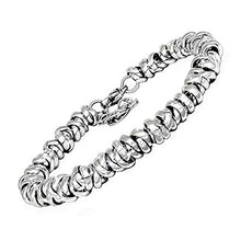 Carica l'immagine nel visualizzatore di Gallery, SAGA GIOIELLI® BRACCIALE DONNA INTRECCIATO NODINI ACCIAIO