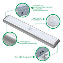 Carica l'immagine nel visualizzatore di Gallery, led Armadio Sensore Movimento Luce, Wireless Luci Notturne Barra Lampada 2PCS - Ilgrandebazar