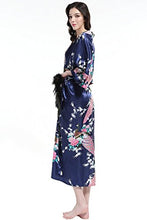 Carica l'immagine nel visualizzatore di Gallery, BABEYOND Vestaglia Kimono Donna Lungo Pigiama Blu Scuro - Ilgrandebazar