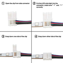 Carica l'immagine nel visualizzatore di Gallery, SIGHTLING 5050 Kit di connettori per strisce LED RGB a 4 pin di... - Ilgrandebazar