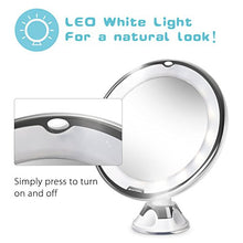 Carica l'immagine nel visualizzatore di Gallery, BEAUTURAL Specchio per Trucco Makeup con Ingrandimento 10 X e Luce LED,... - Ilgrandebazar