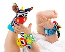 Carica l'immagine nel visualizzatore di Gallery, Baby Rattle Neonato Sonagli Calzini da Polso a Sonaglio per Bambini,...