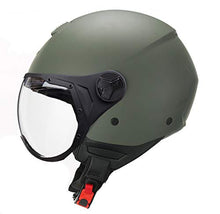 Carica l'immagine nel visualizzatore di Gallery, CGM Casco demi jet 107A FLORENCE MONO Verde opaco sagomata, L