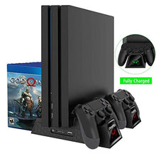 Carica l'immagine nel visualizzatore di Gallery, OIVO PS4 Supporto Verticale con Ventola di Raffreddamento, Stazione di...