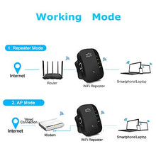 Carica l'immagine nel visualizzatore di Gallery, Snowsound Ripetitore WiFi Wireless 300 Mbps Mini 7.8 x 5 x 6 cm, nero