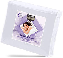 Carica l'immagine nel visualizzatore di Gallery, Utopia Bedding - Set Lenzuola Letto - Spazzolata Microfibra - King, Bianco - Ilgrandebazar