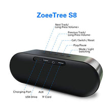 Carica l'immagine nel visualizzatore di Gallery, ZoeeTree Altoparlante Bluetooth, Casse Bluetooth 5.0 con Luci LED e 24H...