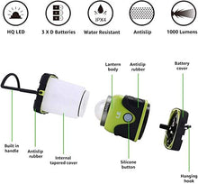 Carica l'immagine nel visualizzatore di Gallery, LE Lanterna da Campeggio LED 1000lumen Impermeabile, 4 Modalità di...