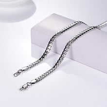 Carica l'immagine nel visualizzatore di Gallery, PROSTEEL Uomo Bracciale a Catena Cubana Incisione, Acciaio Argento - Ilgrandebazar