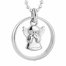 Carica l'immagine nel visualizzatore di Gallery, fish Bimba Bimbo Collana Argento Vero Ciondolo Angelo Custode Anello per...