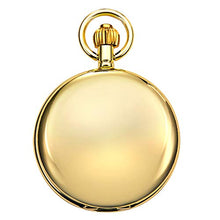 Carica l'immagine nel visualizzatore di Gallery, TREEWETO Orologio da tasca unisex con catena, analogico, Golden057 - Ilgrandebazar