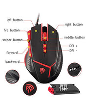 Carica l'immagine nel visualizzatore di Gallery, EasySMX Mouse da Gioco, V18 Ottico Programmabile Rosso