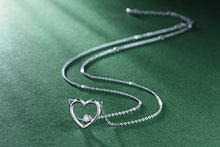 Carica l'immagine nel visualizzatore di Gallery, Qings - Collana con Ciondolo a Forma di Cuore, in Argento Sterling Silver