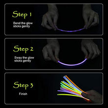 Carica l'immagine nel visualizzatore di Gallery, Vicloon Luminose per Party, 100 Pezzi Braccialetti Luminosi con Glow2