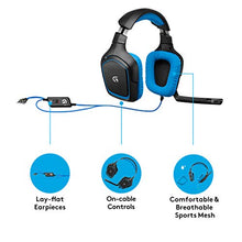 Carica l'immagine nel visualizzatore di Gallery, Logitech G430 Cuffie da Gioco con 7.1 Dolby Surround Sound, Nero/Blu
