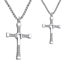 Carica l'immagine nel visualizzatore di Gallery, Paialco da Uomo in Argento Sterling Grande Ciondolo a Forma di Croce con... - Ilgrandebazar