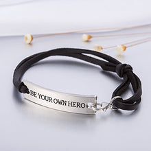 Carica l'immagine nel visualizzatore di Gallery, Lemegeton "Be Your Own Hero connettore in Metallo Messaggio di Chestnut - Ilgrandebazar
