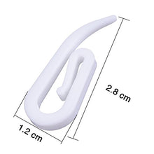 Carica l'immagine nel visualizzatore di Gallery, Outus 100 Pezzi Gancio Tenda Plastica Bianco 2.8 da 1.2 cm per di...