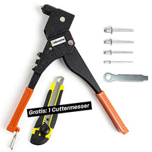 Carica l'immagine nel visualizzatore di Gallery, Hinrichs Rivettatrice Manuale - Pistola per Rivetti con 100 rivetti in... - Ilgrandebazar