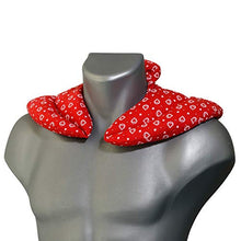 Carica l'immagine nel visualizzatore di Gallery, Cuscino del collo, cuori rosso. cervicale. Semi di lino