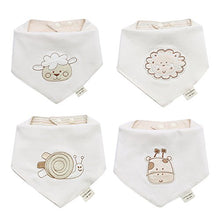 Carica l'immagine nel visualizzatore di Gallery, Neutrale organico bambino bavaglini bandana neonato per ragazzi e ragazze 4...