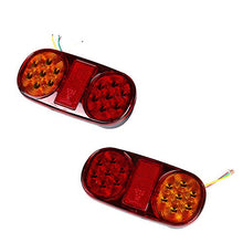 Carica l'immagine nel visualizzatore di Gallery, ETUKER 2PCS Rimorchio LED Fanali Posteriori, 12V Impermeabile Universale