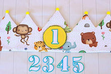 Carica l'immagine nel visualizzatore di Gallery, Compleanno corona di compleanno animali della giungla per neonati e bambini - Ilgrandebazar