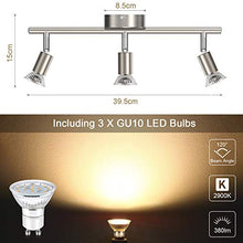 Carica l'immagine nel visualizzatore di Gallery, Faretti LED da soffitto orientabili I plafoniera moderna Nichel Opaco.