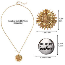 Carica l'immagine nel visualizzatore di Gallery, Tacobear Collana Donna Argento Oro Girasole You are My - Ilgrandebazar