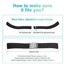 Carica l'immagine nel visualizzatore di Gallery, Ullchro Cinturini Orologi Impermeabile Bracciale Donna 22mm, Nero - Ilgrandebazar