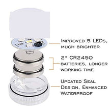 Carica l'immagine nel visualizzatore di Gallery, 10 Pezzi Luci per Piscina, ALED LIGHT Mini RGB LED Lampadine Luce Subacquea,...