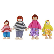 Carica l'immagine nel visualizzatore di Gallery, NUOLUX Burattino di legno giocattoli bambole famiglie, 6pcs (colore... - Ilgrandebazar