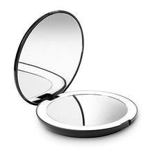Carica l'immagine nel visualizzatore di Gallery, Fancii Specchio Ingranditore Tascabile Illuminato per Trucco, Normale e Nero