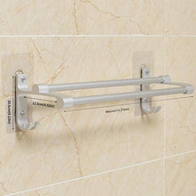 Carica l'immagine nel visualizzatore di Gallery, Hawsam Doppia Asta per Asciugamano da Bagno Senza Perforazione - 1 Pezzo - Ilgrandebazar