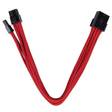 Carica l'immagine nel visualizzatore di Gallery, SilverStone SST-PP07-PCIR - cavo di estensione sleevato 8pin a PCI-E rosso