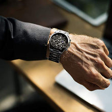 Carica l'immagine nel visualizzatore di Gallery, BY BENYAR - Eleganti Orologi Uomo | Cronografo | Movimento Argento Nero - Ilgrandebazar