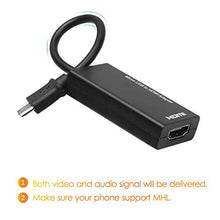 Carica l'immagine nel visualizzatore di Gallery, Convertitore da MHL a HDMI, Adattatore micro USB a HDMI con Cavo di Nero - Ilgrandebazar