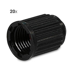 Carica l'immagine nel visualizzatore di Gallery, kwmobile 20x Cappucci valvole Auto - Tappi in plastica per nero