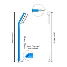 Carica l'immagine nel visualizzatore di Gallery, Silicone Cannucce Riutilizzabile Colorato Cannuccia Ecologico Senza BPA...