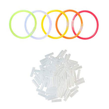 Carica l'immagine nel visualizzatore di Gallery, Vicloon 100 Pezzi Braccialetti Luminosi Fluorescenti Glow Stick,Colori Glow2