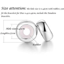 Carica l'immagine nel visualizzatore di Gallery, GW Distanziatore Gomma Stopper Charms Bead in Argento Sterling 925 2 Pezzi... - Ilgrandebazar
