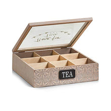 Carica l'immagine nel visualizzatore di Gallery, Zeller 15115 Contenitore per Bustine di tè, Legno, Beige, 24x24x7 cm - Ilgrandebazar