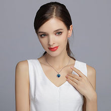 Carica l'immagine nel visualizzatore di Gallery, VEECANS Collana Donna “Cuore dell'Oceano” con Pendente Cuore Realizzata con...